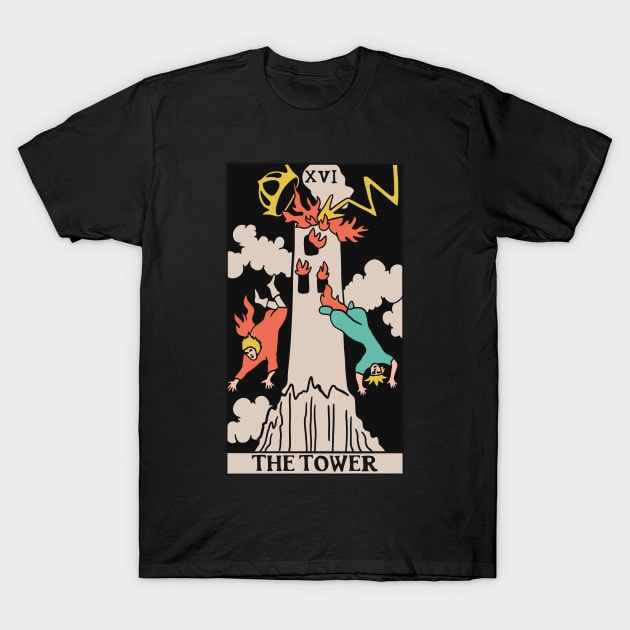 The Tower Tarot Card - Witchy Magic T-Shirt by isstgeschichte